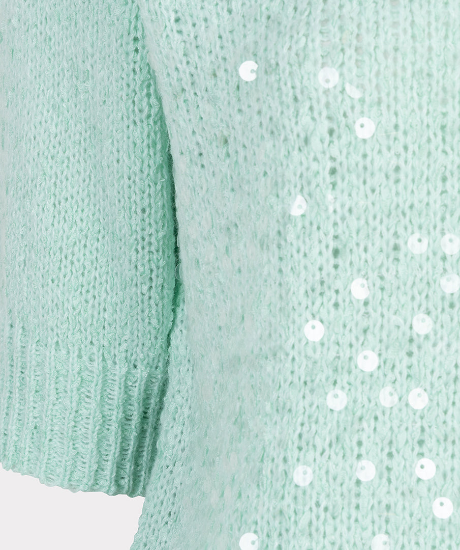 Esqualo Mint Short Sleeve Sweater