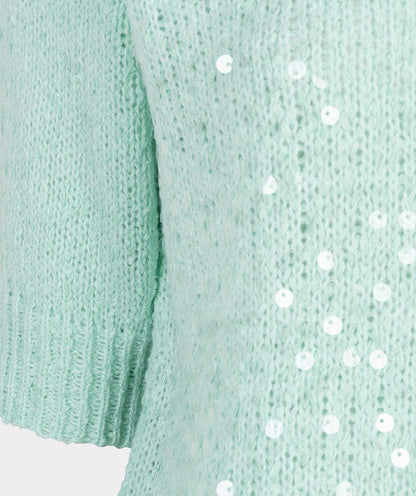Esqualo Mint Short Sleeve Sweater