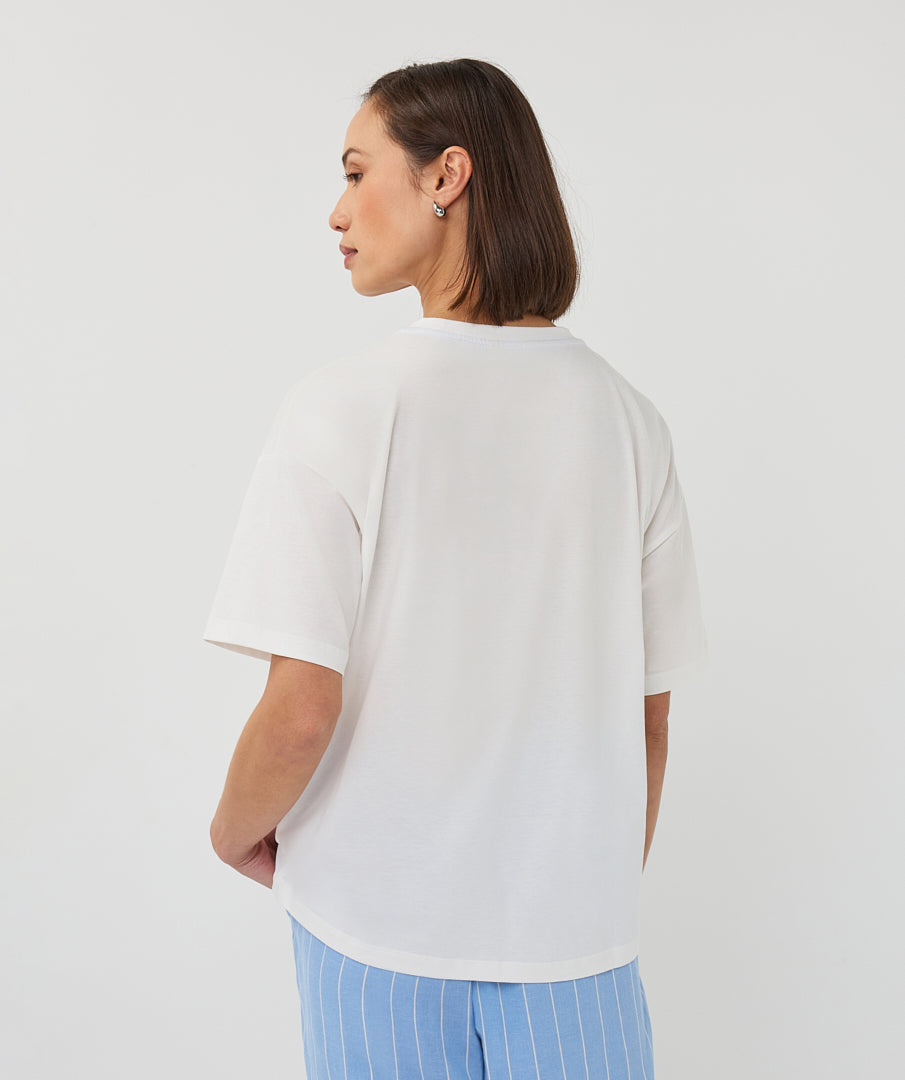 Esqualo Blue Animal Print Top