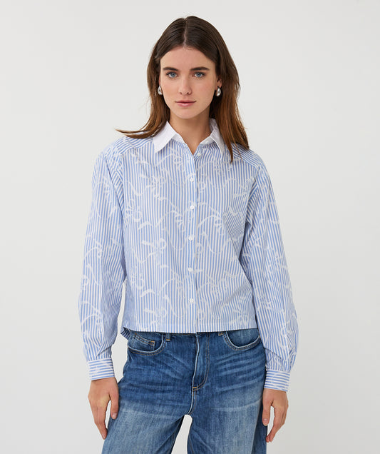 Esqualo Blue Blouse with Bows