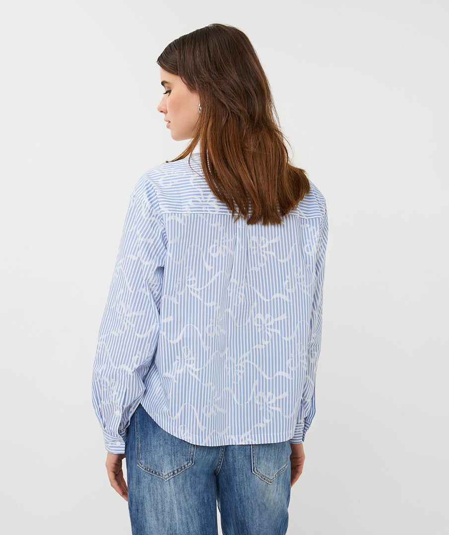 Esqualo Blue Blouse with Bows
