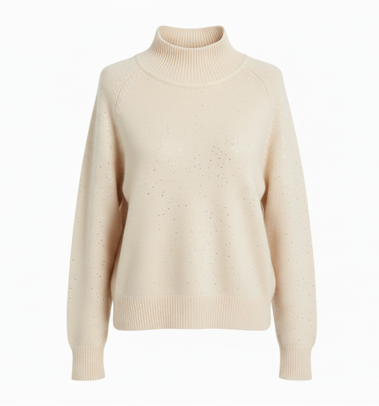 Turtleneck Sequin Knit