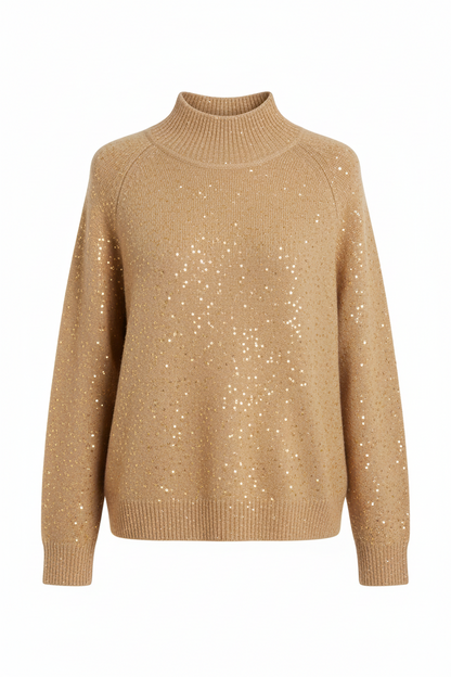 Turtleneck Sequin Knit