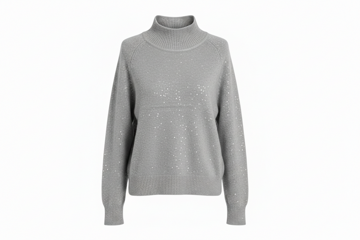 Turtleneck Sequin Knit