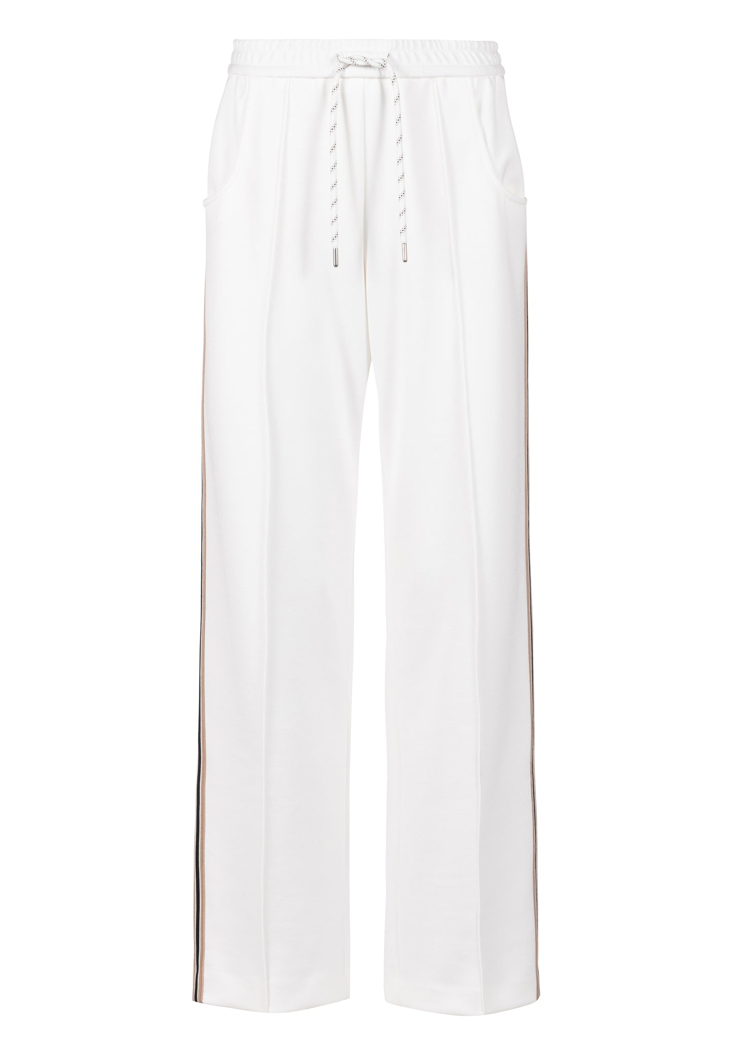 Tuzzi White Trousers With Side Stripe