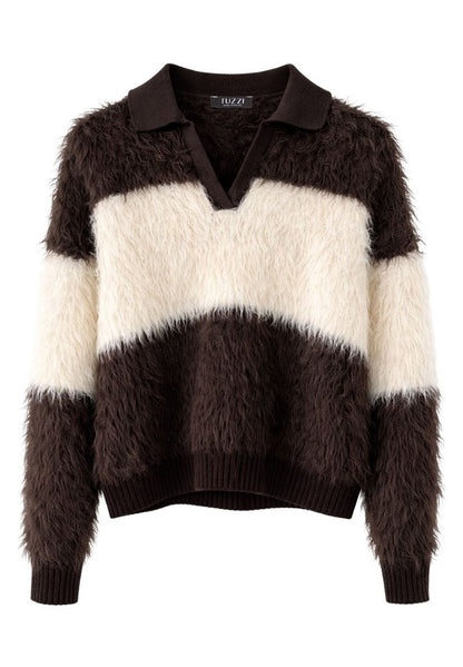 Tuzzi Long Yarn Striped Sweater