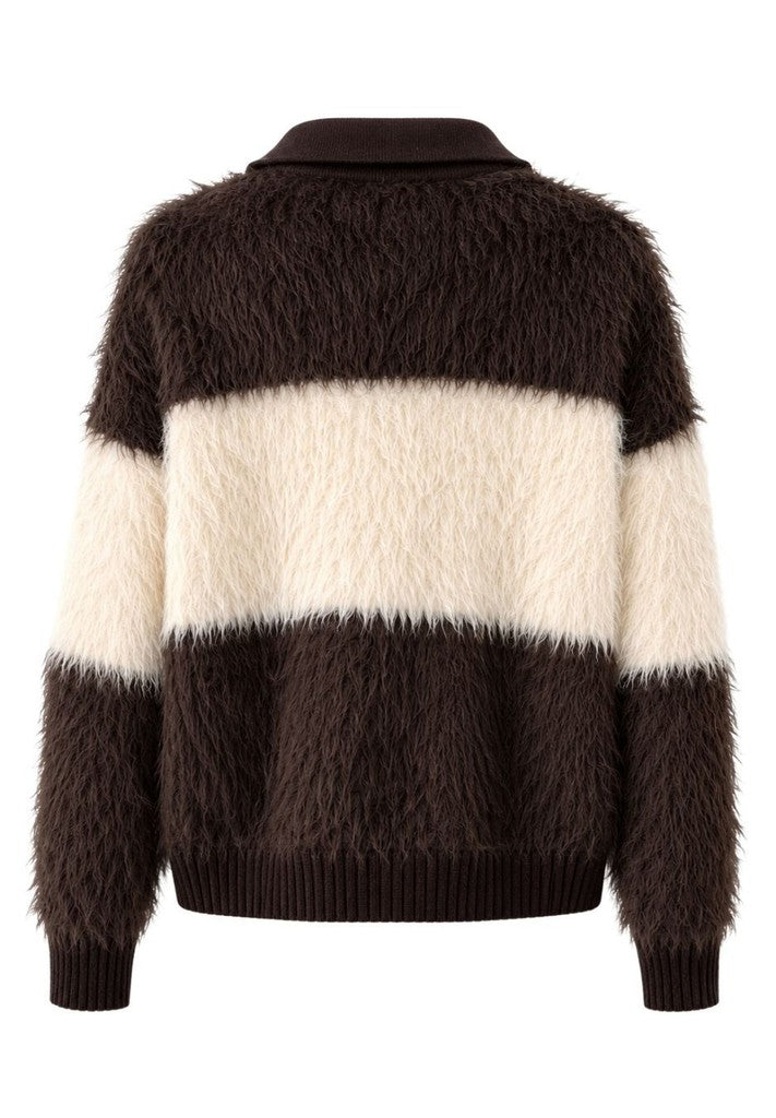Tuzzi Long Yarn Striped Sweater