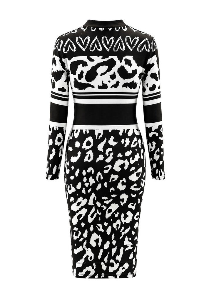 Tuzzi Dark Chocolate Animal Print Dress
