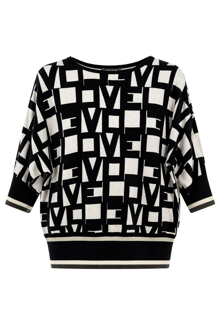Tuzzi Geometric Print Sweater