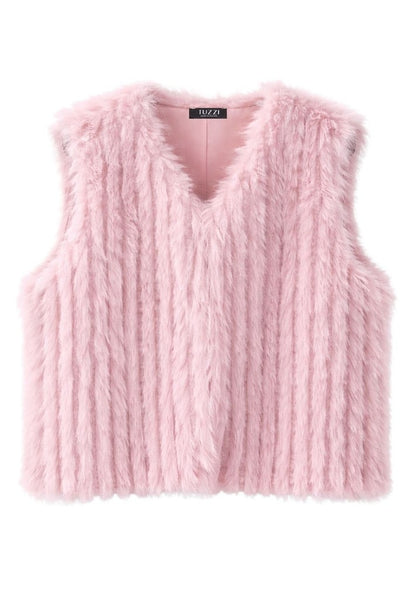 Tuzzi Soft Pink Faux Fur Gilet