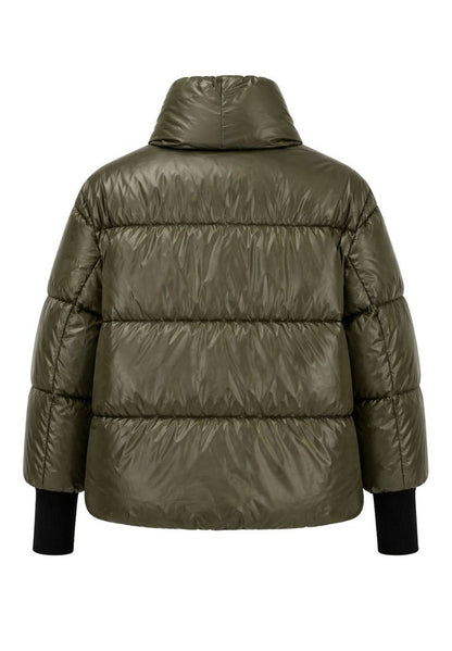 Tuzzi Dark Olive Metallic Puffer Jacket