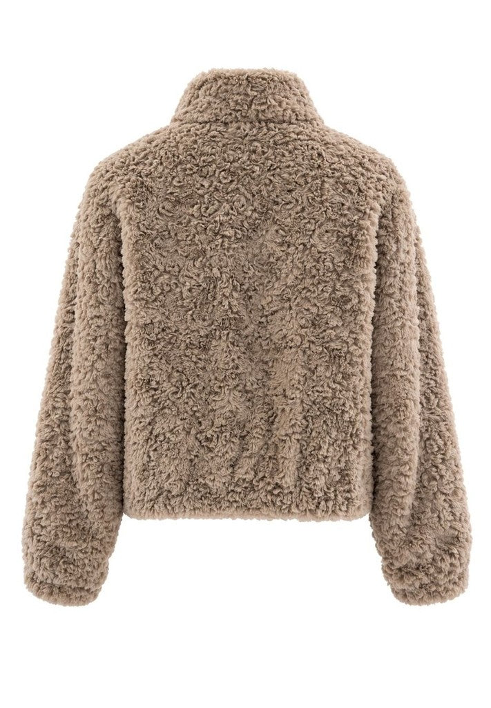Tuzzi Taupe Sherpa Fleece Jacket