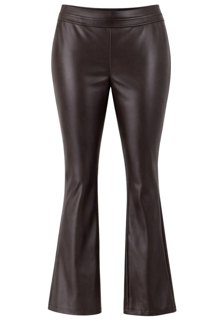 Tuzzi Dark Chocolate Faux Leather Trousers