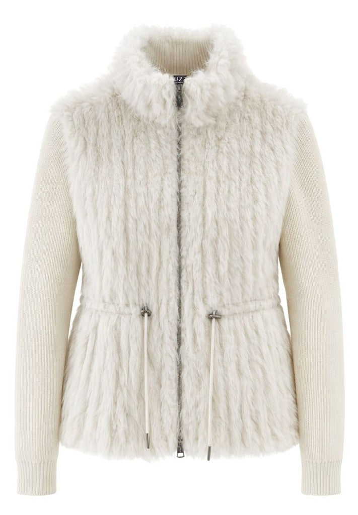Tuzzi Off White Faux Fur Jacket