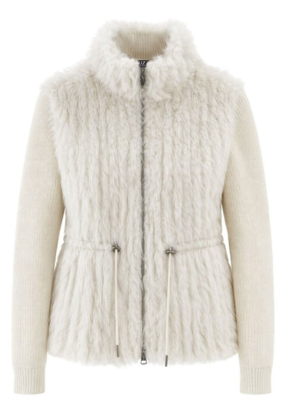 Tuzzi Off White Faux Fur Jacket