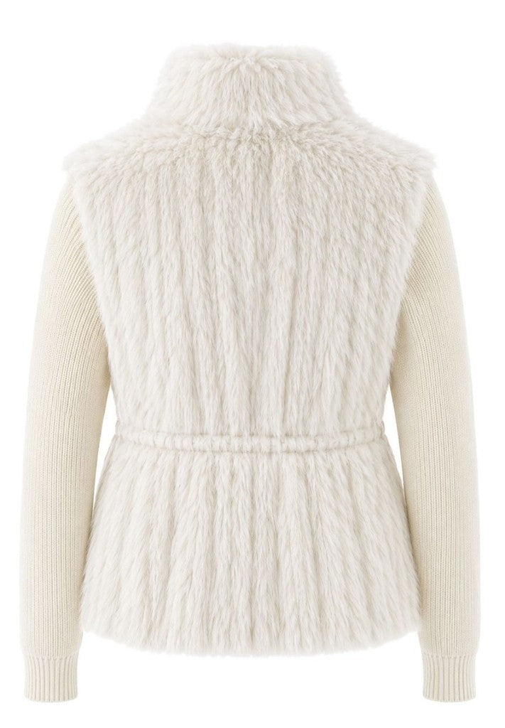 Tuzzi Off White Faux Fur Jacket