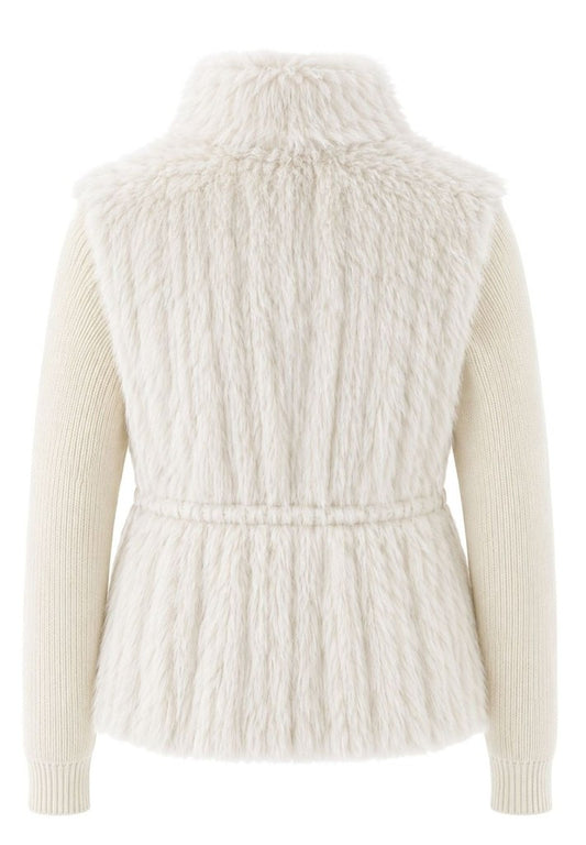 Tuzzi Off White Faux Fur Jacket