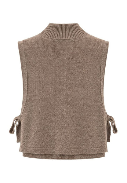 Tuzzi Taupe Sleeveless Knit
