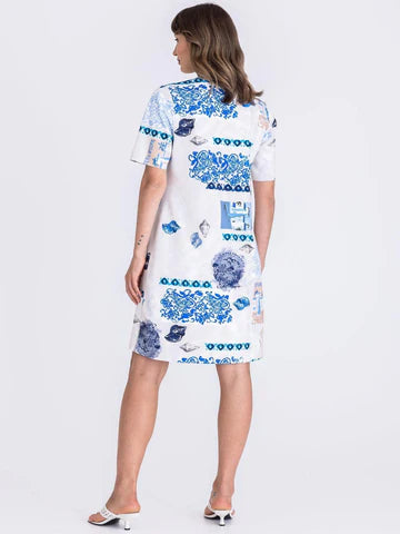 Tuzzi Reversible Slit Neckline Dress