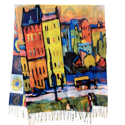 Reversible Kandinsky Art Print Pashmina