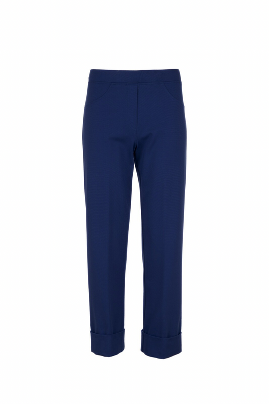 Peruzzi Navy Classic Turn Up Trousers