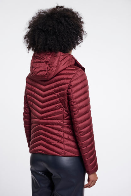 Burgundy Puffer Jacket