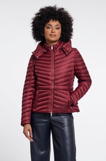 Burgundy Puffer Jacket