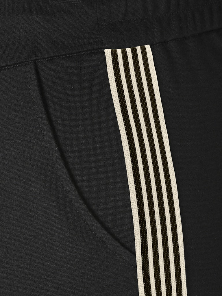 Black Jog Pants with Side Stripe