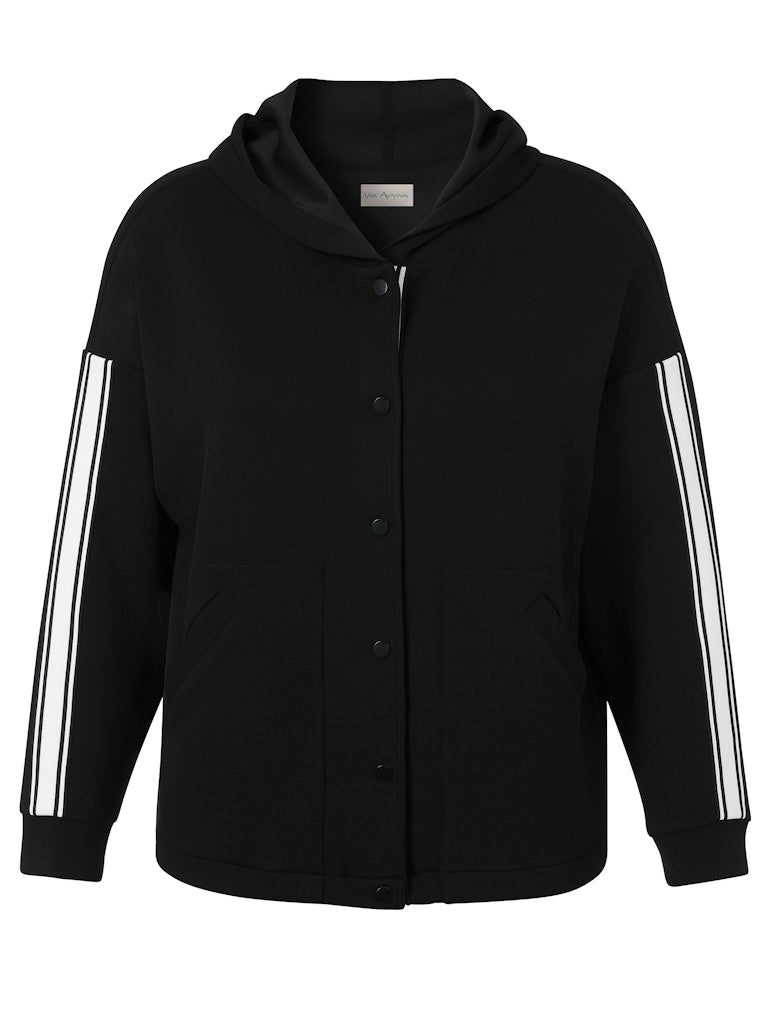 Black Jacket with Striped Sleeve
