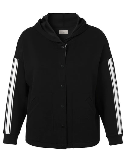 Black Jacket with Striped Sleeve
