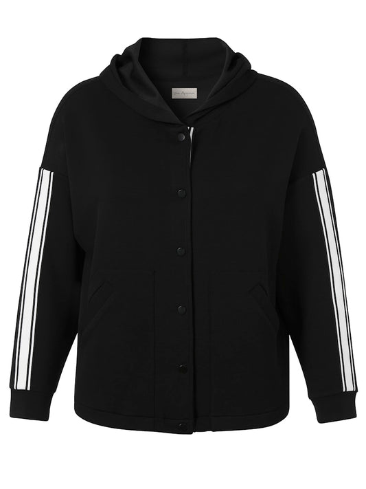 Black Jacket with Striped Sleeve