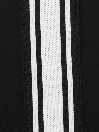 Black Jacket with Striped Sleeve