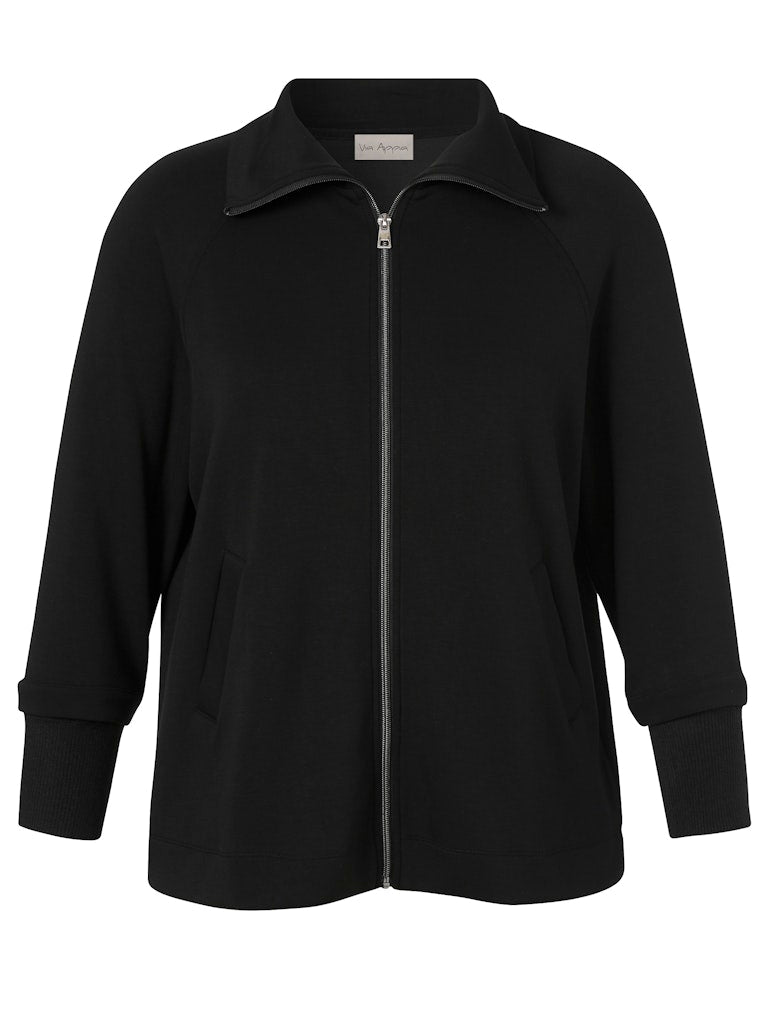 Black Zipped Sweat Jacket