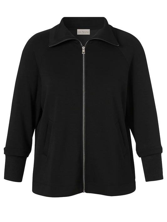 Black Zipped Sweat Jacket