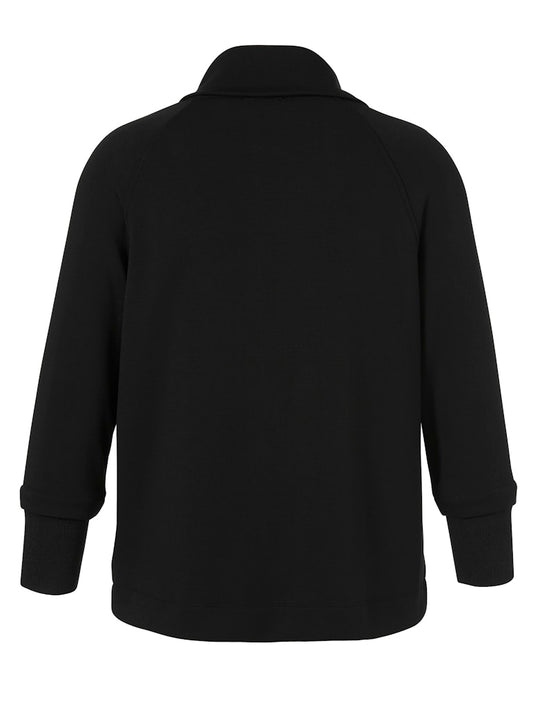 Black Zipped Sweat Jacket