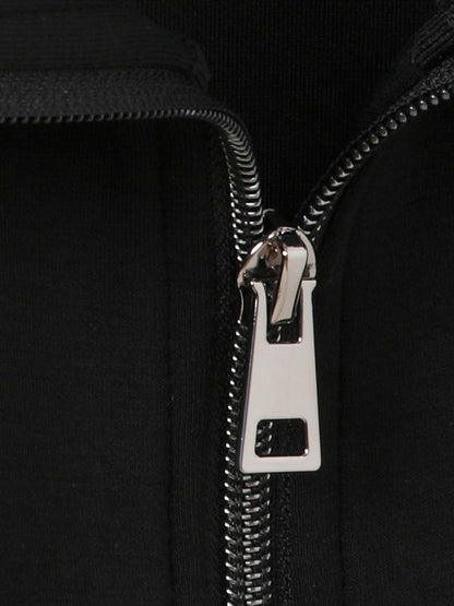 Black Zipped Sweat Jacket
