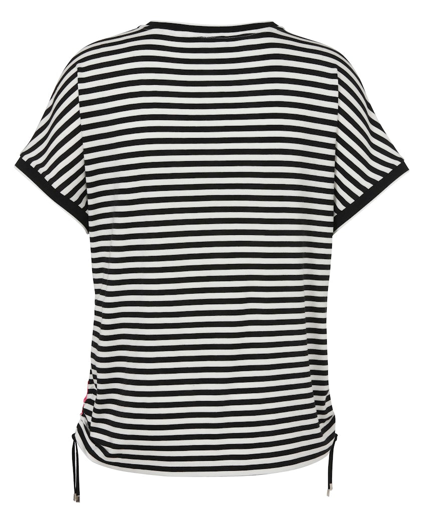 Pink and Red Graphic Print Top