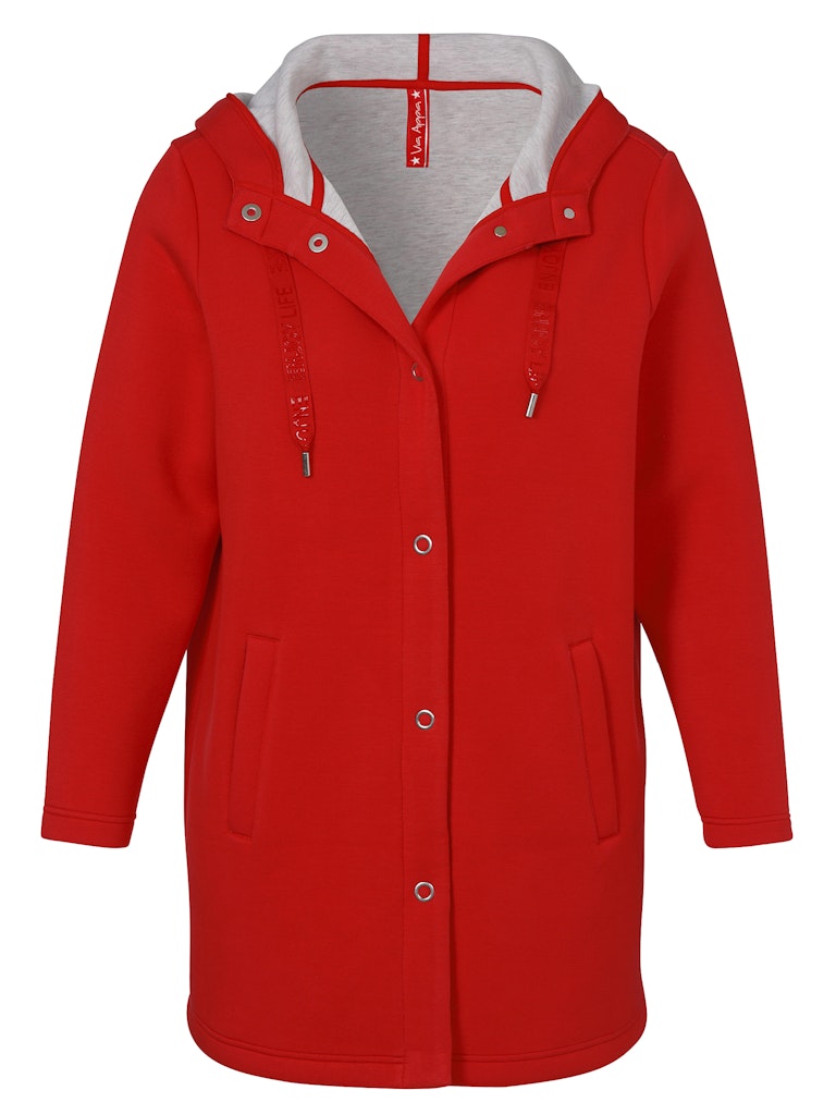 Red Casual Coat