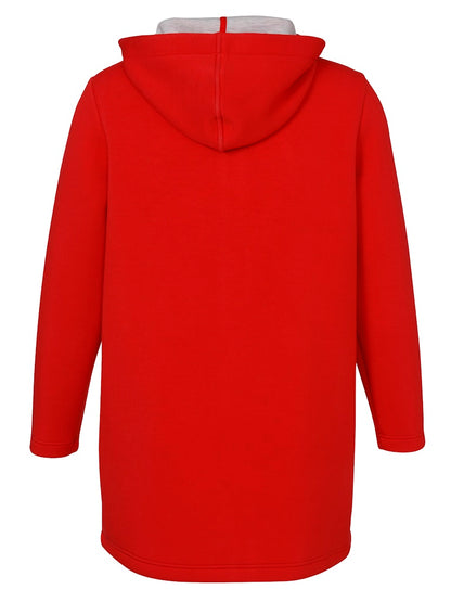 Red Casual Coat