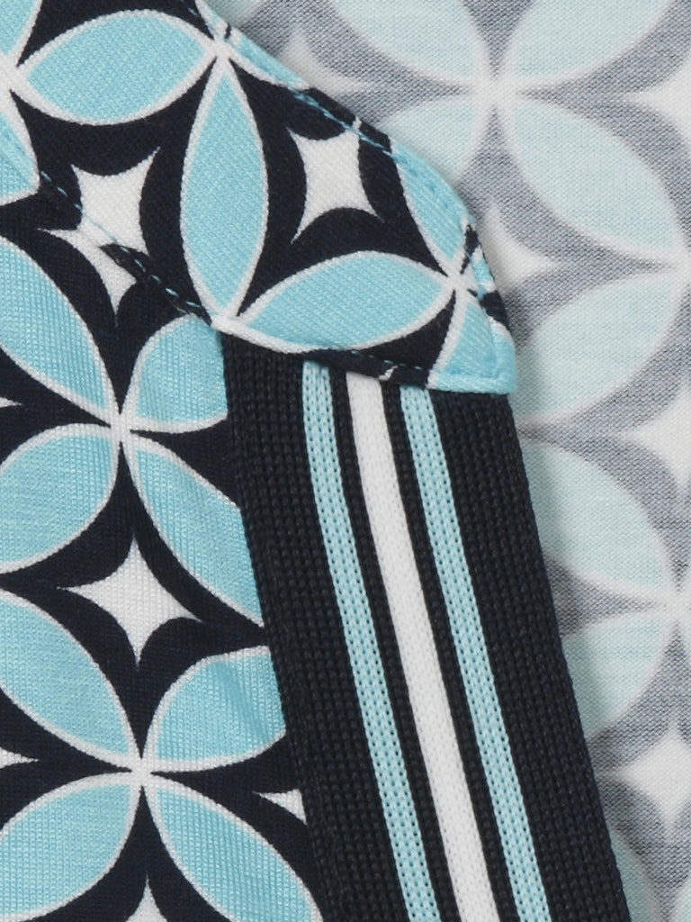 Turquoise Geometric Print Top
