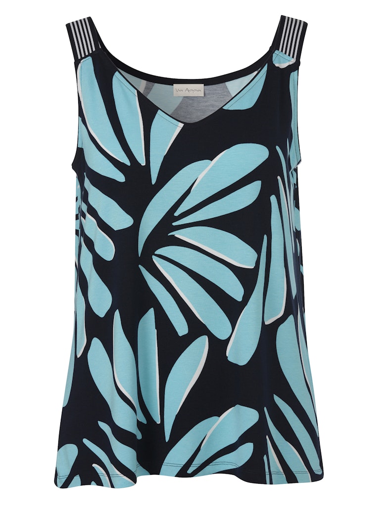Navy & Turquoise Vest Top