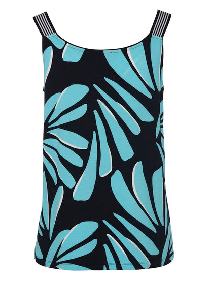 Navy & Turquoise Vest Top