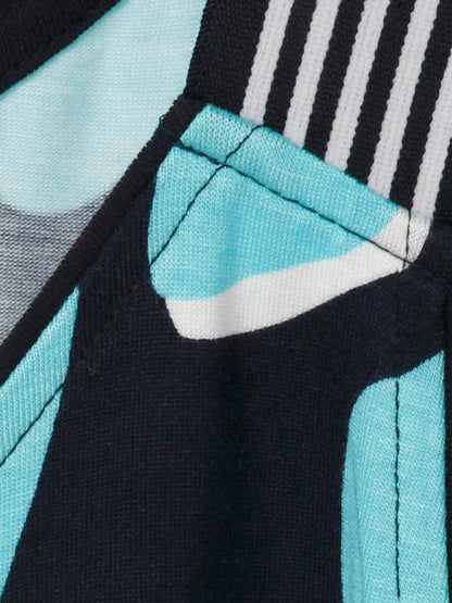 Navy & Turquoise Vest Top