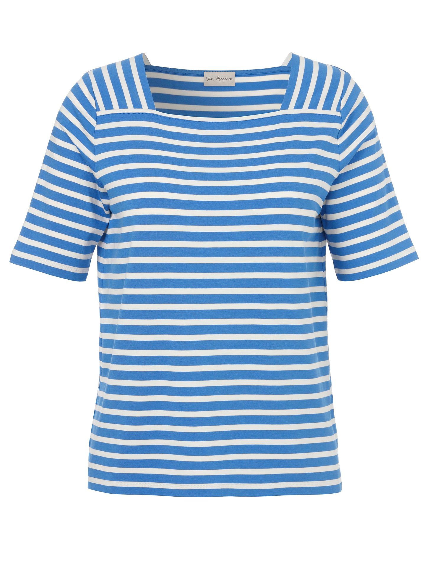 Blue and White Striped Top
