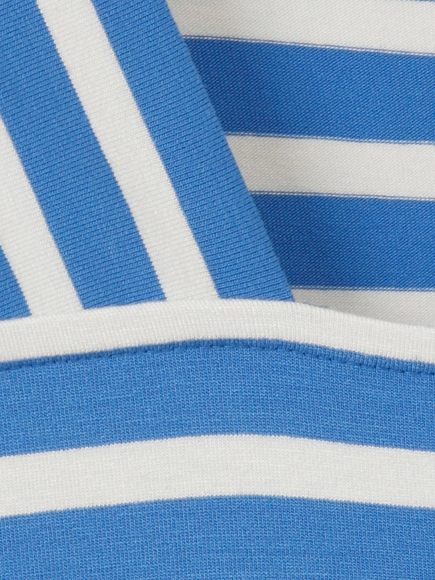 Blue and White Striped Top