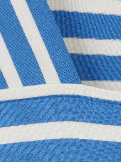 Blue and White Striped Top