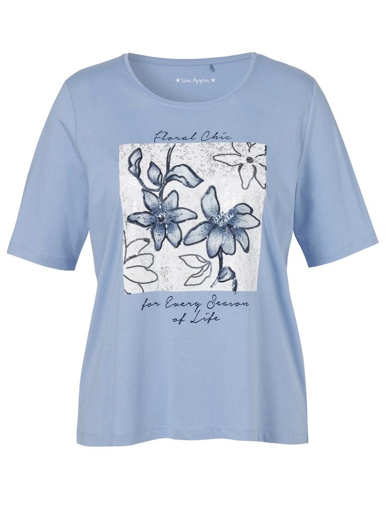 Blue Floral Chic T-shirt