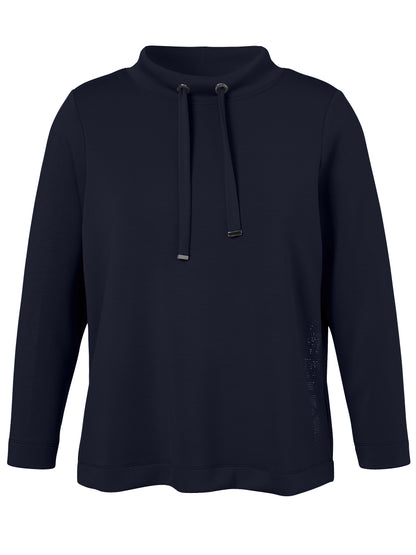 Navy Stand Collar Sweater