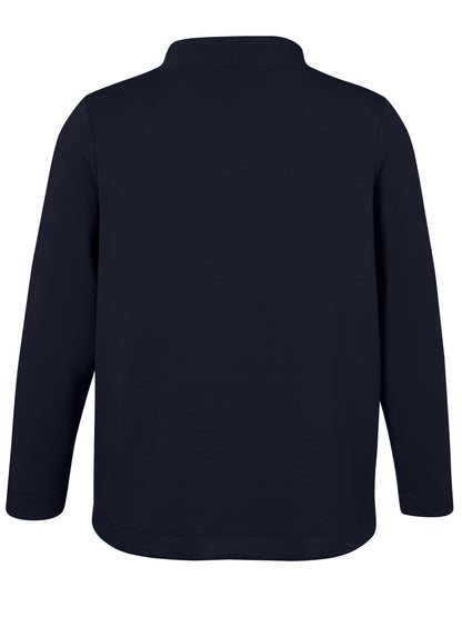 Navy Stand Collar Sweater