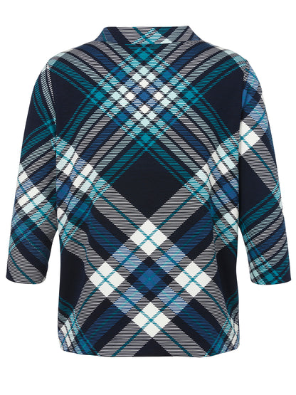 Teal Check Top